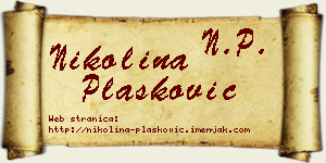 Nikolina Plasković vizit kartica